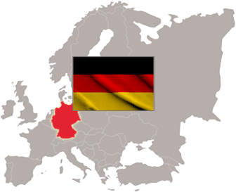 Europa met Duitse vlag