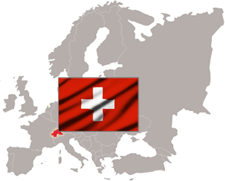 Europa met Zwitsers vlag